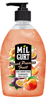 Жидкое крем-мыло MILGURT "персик и маракуйя в йогурте", 500 г